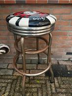 retro barkruk met pokerdesign, Ophalen, 60 tot 90 cm, Zo goed als nieuw, 1 kruk