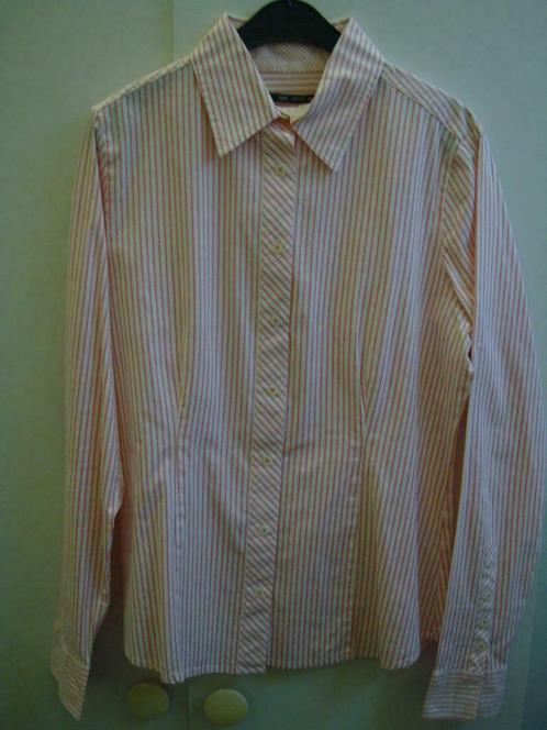 Blouse gestreept roze/wit, Kleding | Dames, Blouses en Tunieken, Zo goed als nieuw, Maat 38/40 (M), Roze, Ophalen of Verzenden