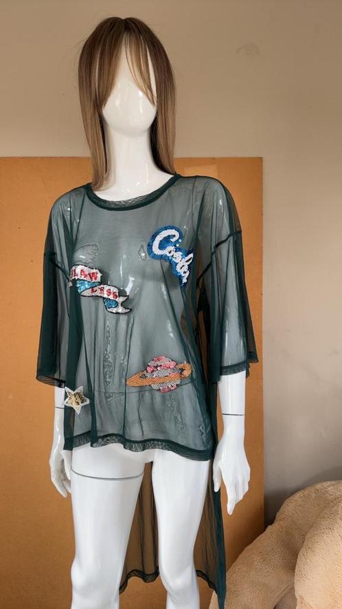 Jurk Zara, Kleding | Dames, Jurken, Zo goed als nieuw, Groen, Boven de knie, Ophalen of Verzenden