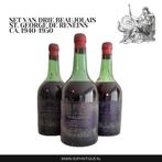Set van drie Beaujolais St. George de Reneins ca. 1940-1950, Verzamelen, Wijnen, Frankrijk, Nieuw, Ophalen of Verzenden, Rode wijn