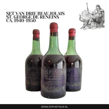 Set van drie Beaujolais St. George de Reneins ca. 1940-1950  beschikbaar voor biedingen