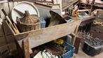 Oude houten voederbak ( en diverse curiosa), Antiek en Kunst, Curiosa en Brocante, Ophalen