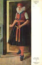 "Vor dem Kirchgang", Ansichtkaart, Schilder Ludwig Wieden, Ophalen of Verzenden, Voor 1920, Ongelopen, Overige thema's