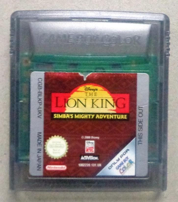 The Lion King Simbas Mighty Adventure voor de Gameboy Color, Spelcomputers en Games, Games | Nintendo Game Boy, Gebruikt, Ophalen of Verzenden