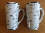 2 BEKERS MELKBEKERS BEKER, Ophalen, Overige typen, Nieuw, Overige stijlen