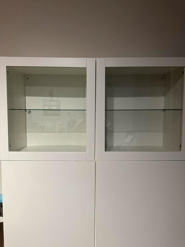 Ikea Besta Vitrinekast - 120x40x190 cm, Huis en Inrichting, Kasten | Vitrinekasten, Zo goed als nieuw, 150 tot 200 cm, 100 tot 150 cm