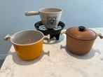 Le Creuset fondue pan of set, compleet, Huis en Inrichting, Keuken | Potten en Pannen, Gietijzer, Overige typen, Ophalen of Verzenden