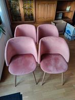 Roze eetkamerstoelen 4 stuks, Huis en Inrichting, Stoelen, Ophalen, Zo goed als nieuw, Overige kleuren