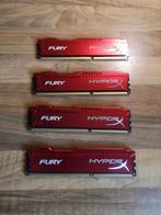 Fury HyperX 4x 4gb geheugen, Computers en Software, RAM geheugen, Gebruikt, DDR3, Ophalen of Verzenden, Desktop