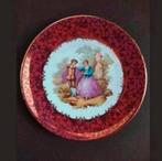 Mooi porseleinen wand bord van Bavaria Schaller 18,5 cm goud, Ophalen of Verzenden