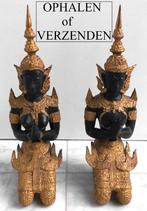 2  Bronzen Tempelwachters  ± 35.cm, Ophalen