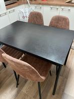 Eettafel met 4 Stoelen - IKEA, Ophalen, Gebruikt, 100 tot 150 cm, 50 tot 100 cm