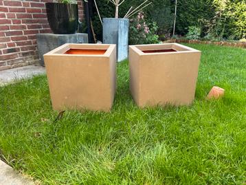 2 Capi Vierkante Plantenbakken beschikbaar voor biedingen