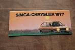 Folder Simca-Chrysler 1977, Ophalen of Verzenden, Gelezen, Overige merken