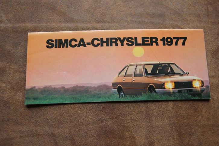 Folder Simca-Chrysler 1977, Boeken, Auto's | Folders en Tijdschriften, Gelezen, Overige merken, Ophalen of Verzenden