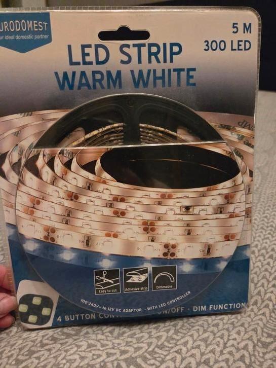 Led strips 5 meter warm white. Nieuw 2 stuks., Huis en Inrichting, Lampen | Overige, Nieuw, Ophalen of Verzenden