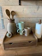 Houten plateau met lade, -, -, Nieuw, Ophalen of Verzenden