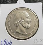 2,5 Gulden 1866 1e ( ruim Zfr ), Postzegels en Munten, Munten | Nederland, Koning Willem III, Zilver, Ophalen of Verzenden, Losse munt