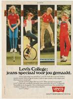 Retro reclame 1980 Levi's jeans spijkerbroeken College, Verzamelen, Verzenden, Overige typen