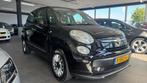 Fiat 500 L 0.9 TwinAir Lounge panoramadak half leer clima cr, Gebruikt, Euro 6, Leder en Stof, Zwart