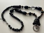 Oude Oosterse ketting met Buddha hanger en lampwork kralen, Ophalen of Verzenden