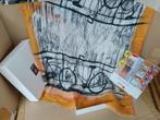 Design Sjaal Anar Creations Fietsen 190x70cm, originele doos, Anar Creations, Ophalen of Verzenden, Zo goed als nieuw, Sjaal