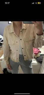 Crème Jasje met Franjes - Maat S, Kleding | Dames, Beige, Ophalen of Verzenden, Zo goed als nieuw, Jasje