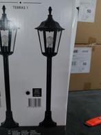 zwarte buitenlamp sokkel op paal, Ophalen of Verzenden, Nieuw, Glas, Minder dan 100 cm