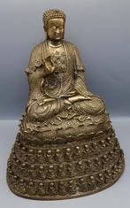 Zeldzaam brons Amitabha Boeddha 108 Arhats 29cm, N.v.t particulier, N.v.t particulier, Ophalen of Verzenden, Zo goed als nieuw