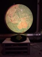 Antieke Vintage retro Wereldbol met Verlichting, Antiek en Kunst, Curiosa en Brocante, Ophalen of Verzenden
