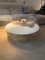 Glazen salontafel, Huis en Inrichting, Tafels | Salontafels, 100 tot 150 cm, Zo goed als nieuw, Minder dan 50 cm, Rechthoekig