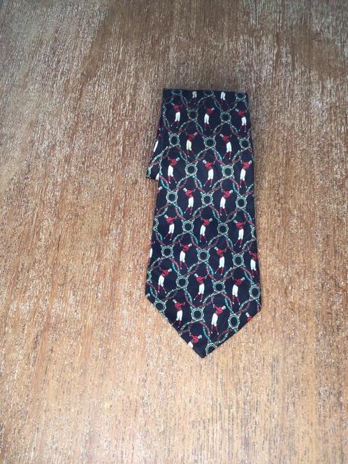 Vintage stropdas, jaren 30 golfspeler, 100% zijde, Kleding | Heren, Stropdassen, Zo goed als nieuw, Zwart, Ophalen of Verzenden