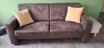 Bruine bank met fauteuil te koop, Ophalen, 150 tot 200 cm, Tweepersoons, 75 tot 100 cm