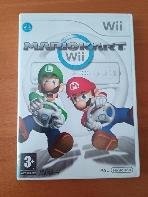Mario Kart Wii, Spelcomputers en Games, Games | Nintendo Wii, Gebruikt, Racen en Vliegen, 3 spelers of meer, Vanaf 3 jaar, Eén computer