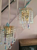 Vintage wandlamp murano pegels goud teardrop lamp lampen, Gebruikt, Hollywood regency, Ophalen of Verzenden