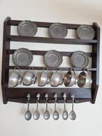 Wandrek met tinnen servies, Antiek en Kunst, Antiek | Tin, Ophalen of Verzenden