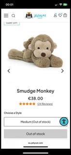 Smudge monkey jellycat gezocht!, Dieren en Toebehoren, Ophalen of Verzenden, Nieuw