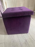 Opberg poef paars, Ophalen, Minder dan 50 cm, Gebruikt, Vierkant