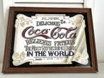 Vintage Coca Cola spiegel Delicious 33 x 25.5 cm, Antiek en Kunst, Antiek | Spiegels, Ophalen, Rechthoekig, 50 tot 100 cm