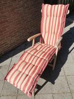 Deckchair teak - merk Quality Wood, Tuin en Terras, Ligbedden, Ophalen, Gebruikt
