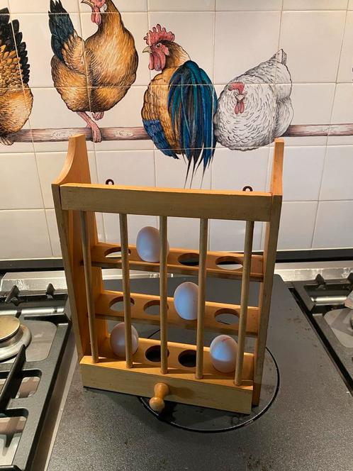 Vintage Houten Eierrekje, Antiek en Kunst, Antiek | Keukenbenodigdheden, Ophalen of Verzenden