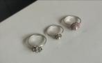 Drie Zilveren Ringen , zeeuws knoopje - Apart te Koop, Sieraden, Tassen en Uiterlijk, Ringen, Gebruikt, Ophalen of Verzenden, 17 tot 18