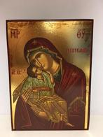 Z009  Grieks Icoon Moeder Gods en Kindje Jezus (nieuw), Verzamelen, Religie, Verzenden, Nieuw, Beeld(je)