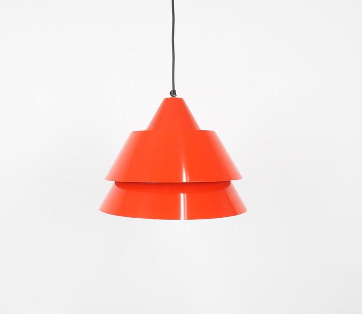 Deens design vintage Fog & Morup Zone hanglamp, Huis en Inrichting, Lampen | Hanglampen, Gebruikt, Minder dan 50 cm, Glas, Metaal