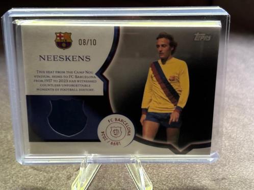 Johan Neeskens Topps Barcelona 125 anniversary seat relic 10, Hobby en Vrije tijd, Stickers en Plaatjes, Nieuw, Plaatje, Ophalen of Verzenden