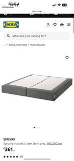 160x200 spring mattress base for sale with steel legs, Ophalen, Tweepersoons, Zo goed als nieuw, 200 cm
