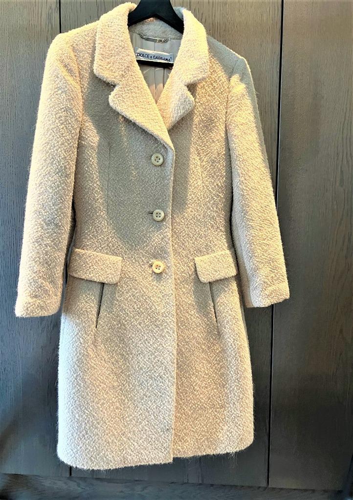 DOLCE & GABBANA - beige mantel - 36 (S), Kleding | Dames, Jassen | Winter, Nieuw, Maat 36 (S), Beige, Verzenden