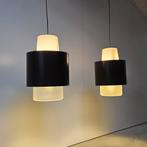 Vintage hanglampen XL, glas, Gebruikt, Vintage, Ophalen of Verzenden, Glas