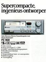 Vintage 80's CLARION PE 868-A auto cassette speler + doos!, Ophalen of Verzenden, Gebruikt