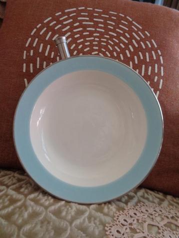 Brocant Pastel Warmhoud Bord Regout ** Mimosa ** beschikbaar voor biedingen
